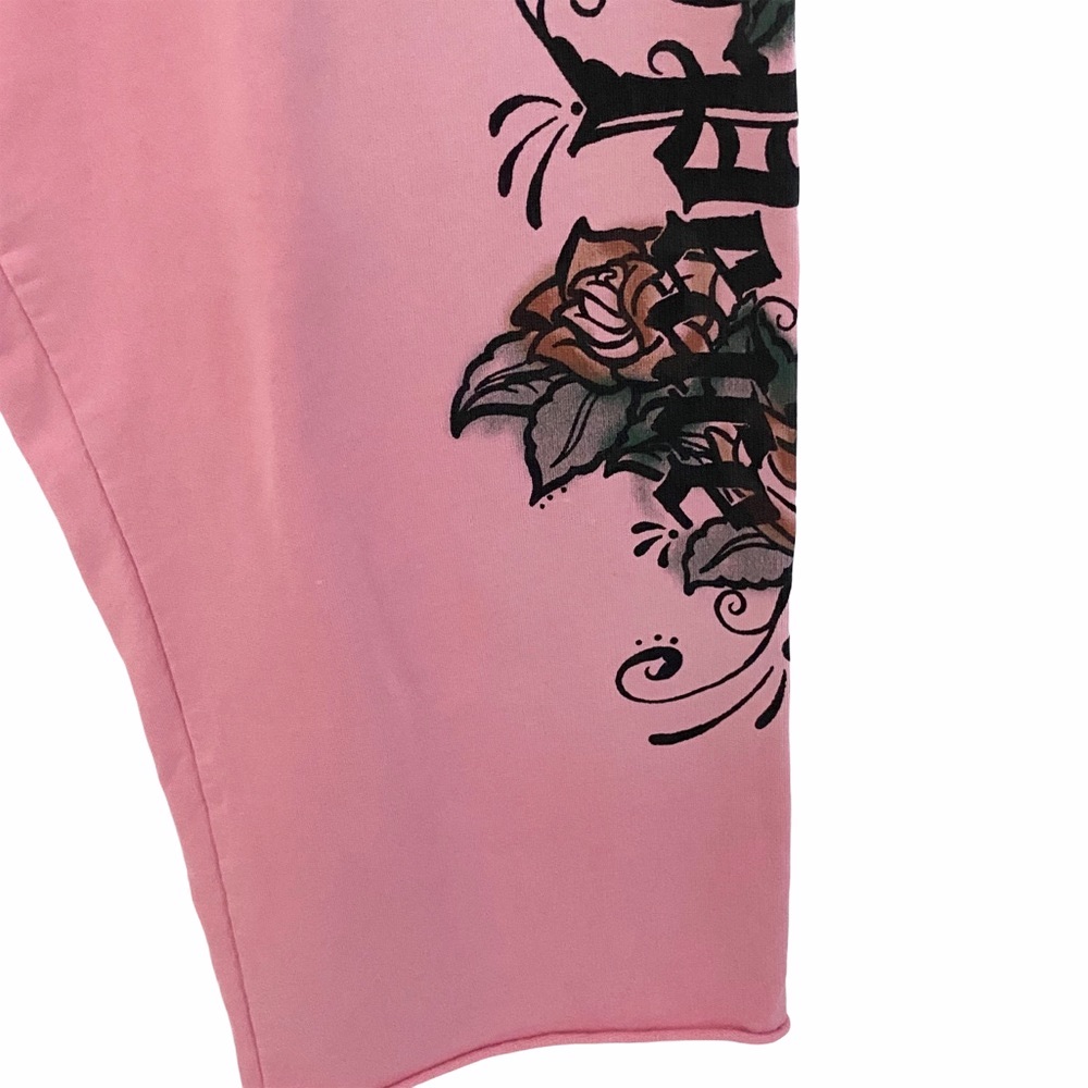 HTF: Lucky Brand ☘︎︎ Tattoo Skull Los Angeles Cropped Sweatpants ☘︎︎ Pink Ombre - Picture 7 of 17